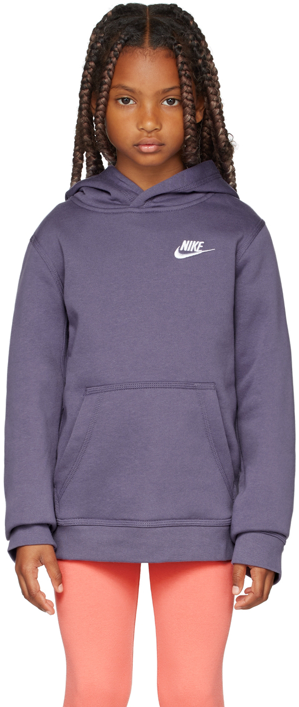 Ruïneren ingewikkeld zeker Kids Purple Sportswear Club Hoodie by Nike on Sale