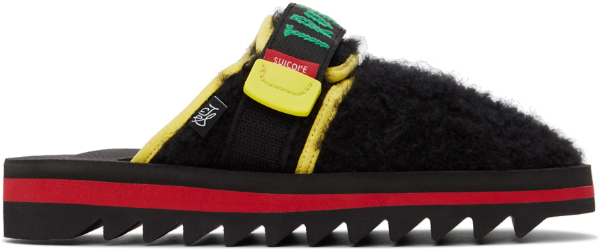 Black Suicoke Edition Dyed Zavo Slippers
