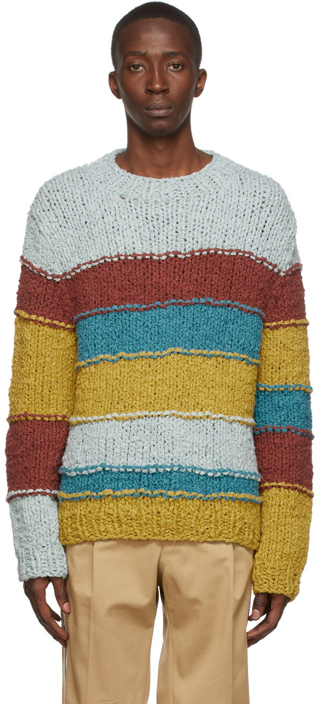 The Elder Statesman: Multicolor Organic Cotton Sweater | SSENSE