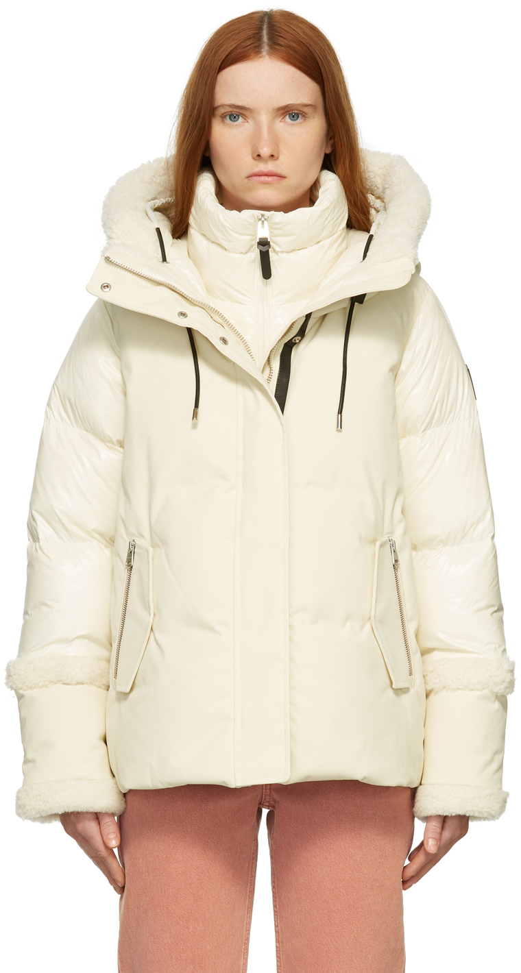 mackage white jacket