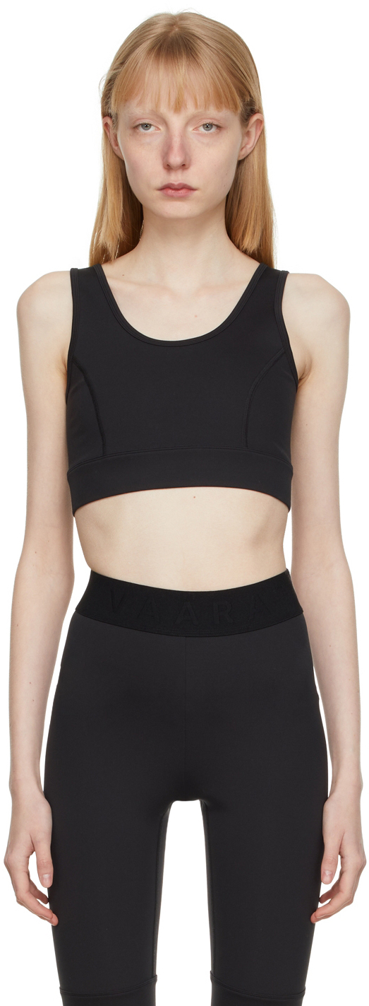 VAARA Black Keyhole Back Sport Bra SSENSE UK