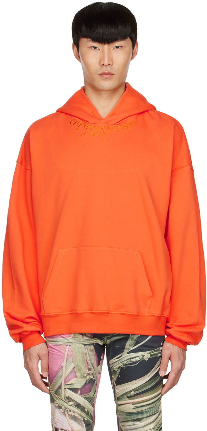 Orange Cotton Hoodie