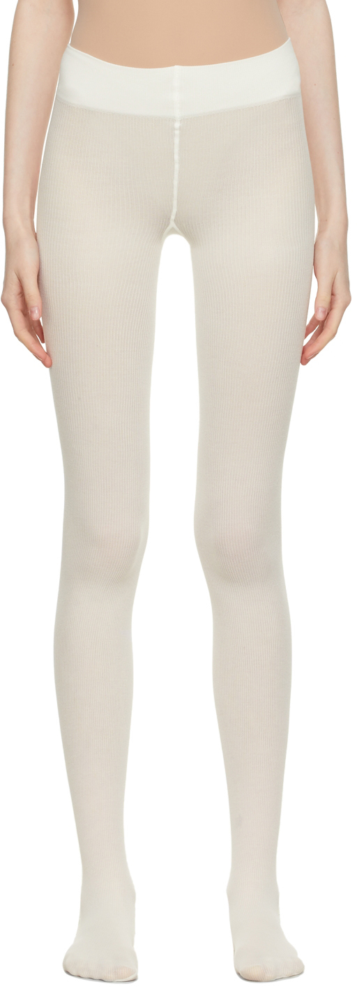 off white sweater tights