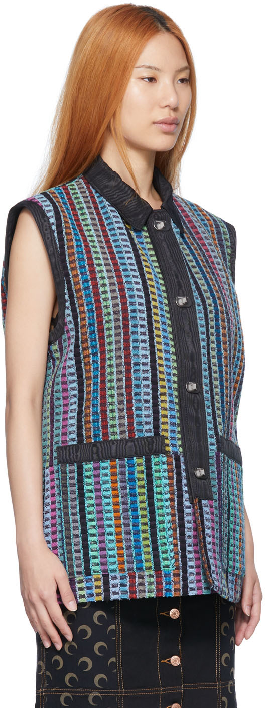 Marine Serre Multicolor Cotton Vest In 10 Multi