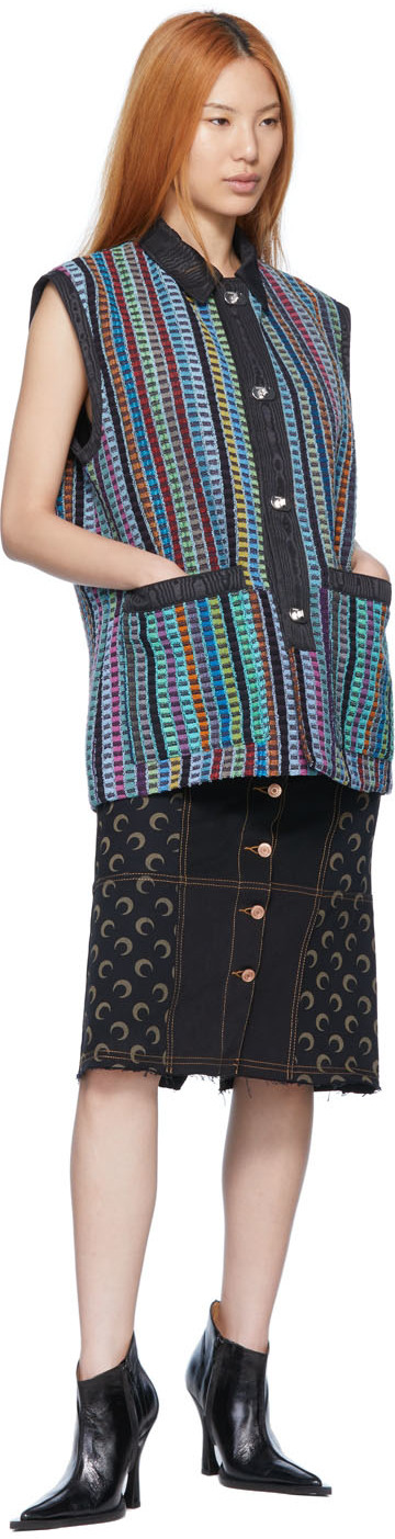 Marine Serre Multicolor Cotton Vest In 10 Multi