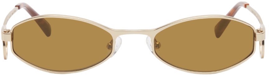 Gold Vuarnet Edition Swirl Frame Visionizer Sunglasses