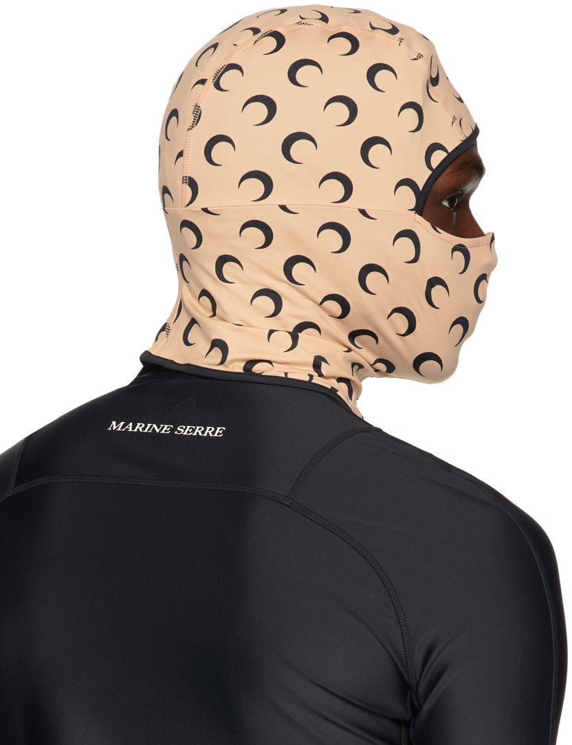 Marine Serre Brown All Over Moon Balaclava | Smart Closet