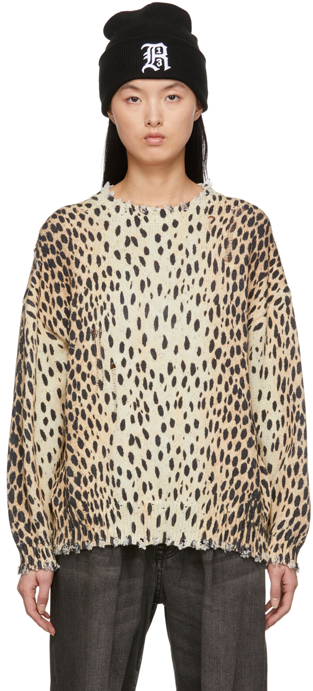 cheetah print oversized sweater