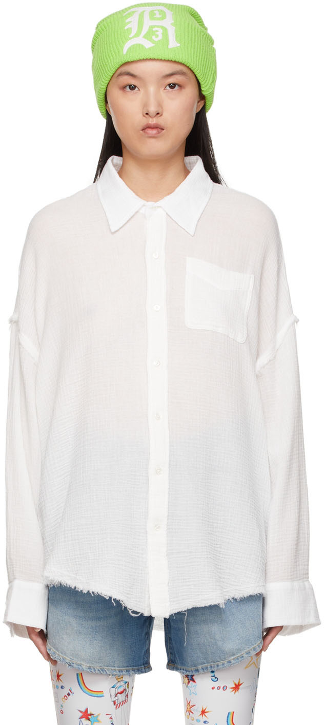 R13 White Cotton Shirt Smart Closet