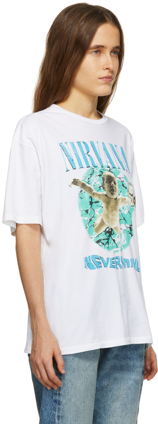 R13 White Nirvana 'Nevermind' Oversized T-Shirt | Smart Closet