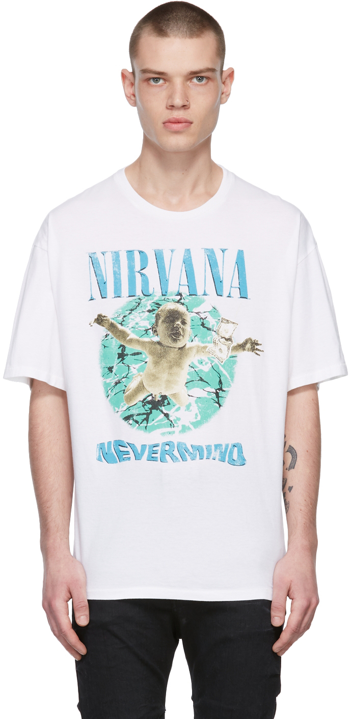 | Closet Oversized \'Nevermind\' White Nirvana R13 T-Shirt Smart