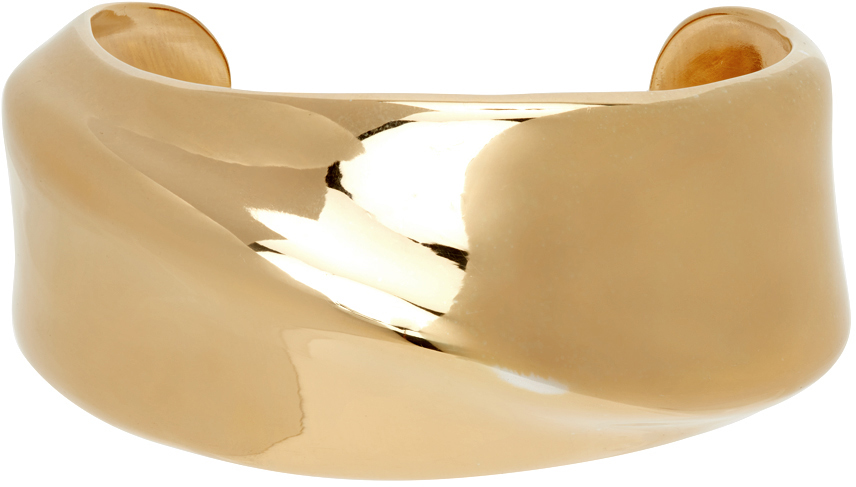 Agmes Gold Twist Cuff Bracelet
