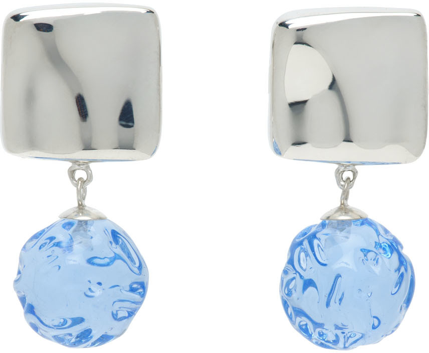 AGMES Silver & Blue Anthony Bianco Edition Lea Earrings