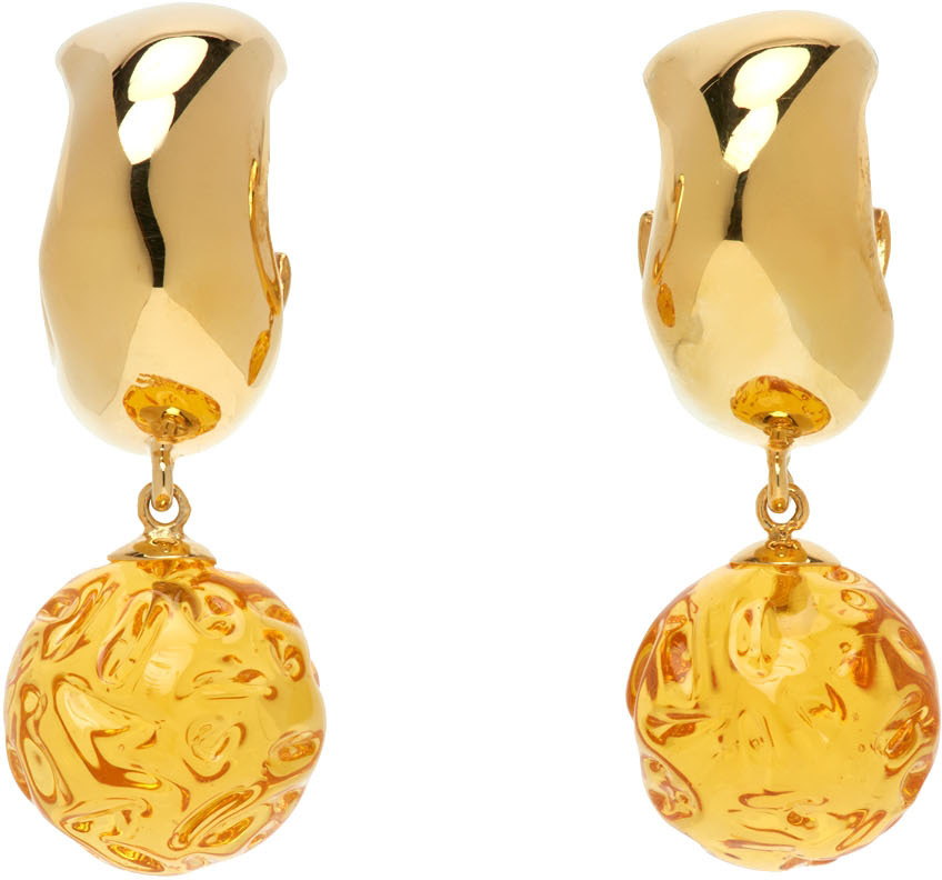 AGMES Gold & Yellow Anthony Bianco Edition Small Cleo Earrings