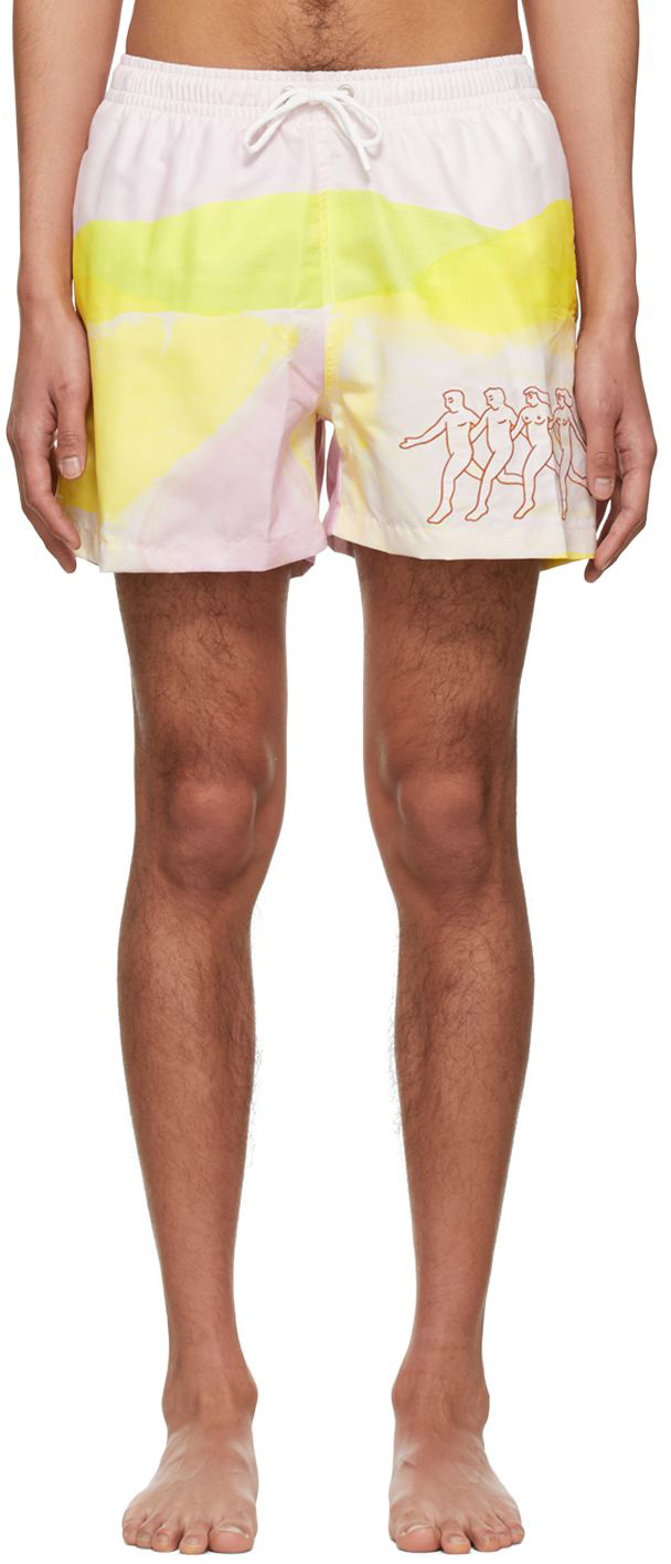 Pink JWA Logo Swim Shorts Ssense Uomo Sport & Swimwear Costumi da bagno Pantaloncini da bagno 