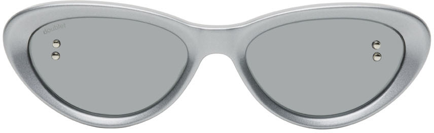 Doublet Silver 817 Blanc LNT Edition Upcycled Cat-Eye Sunglasses