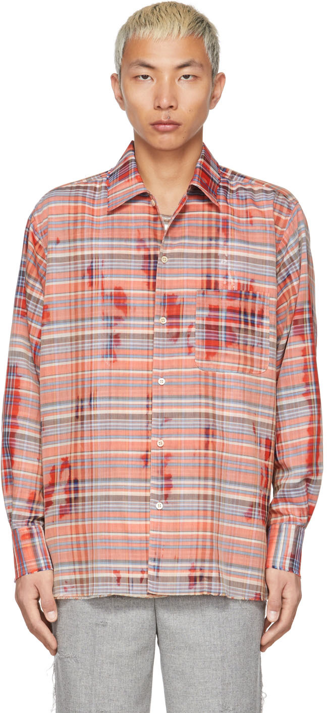 Orange Bleached Gauze Shirt