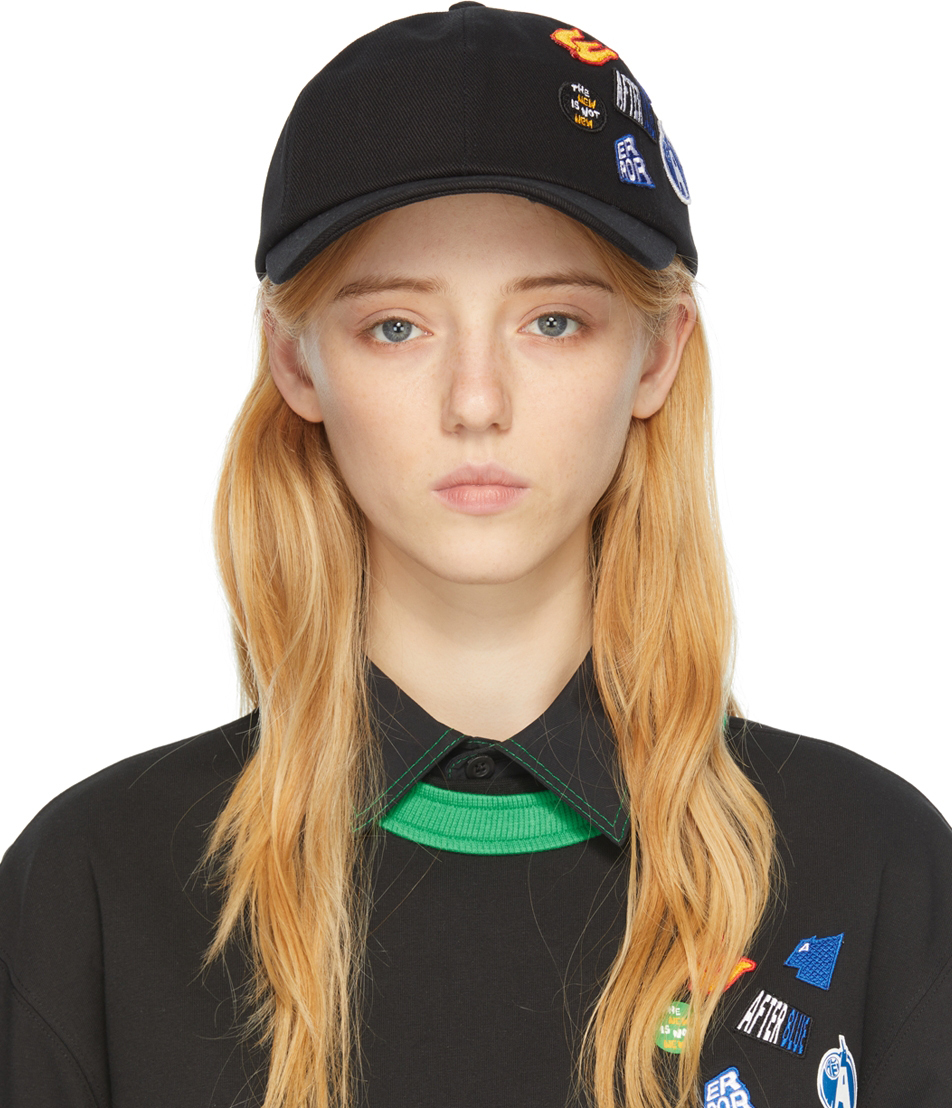 Ader Error Logo-patch Baseball Cap In Black