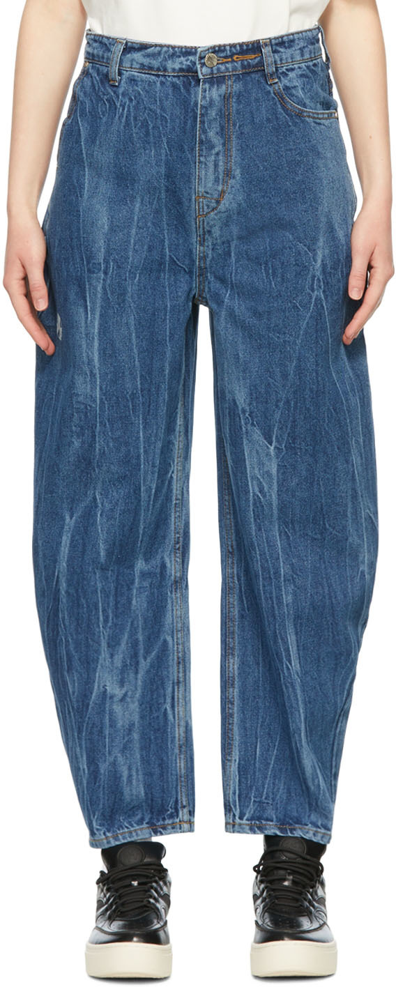 ADER error: Blue Bump Jeans | SSENSE