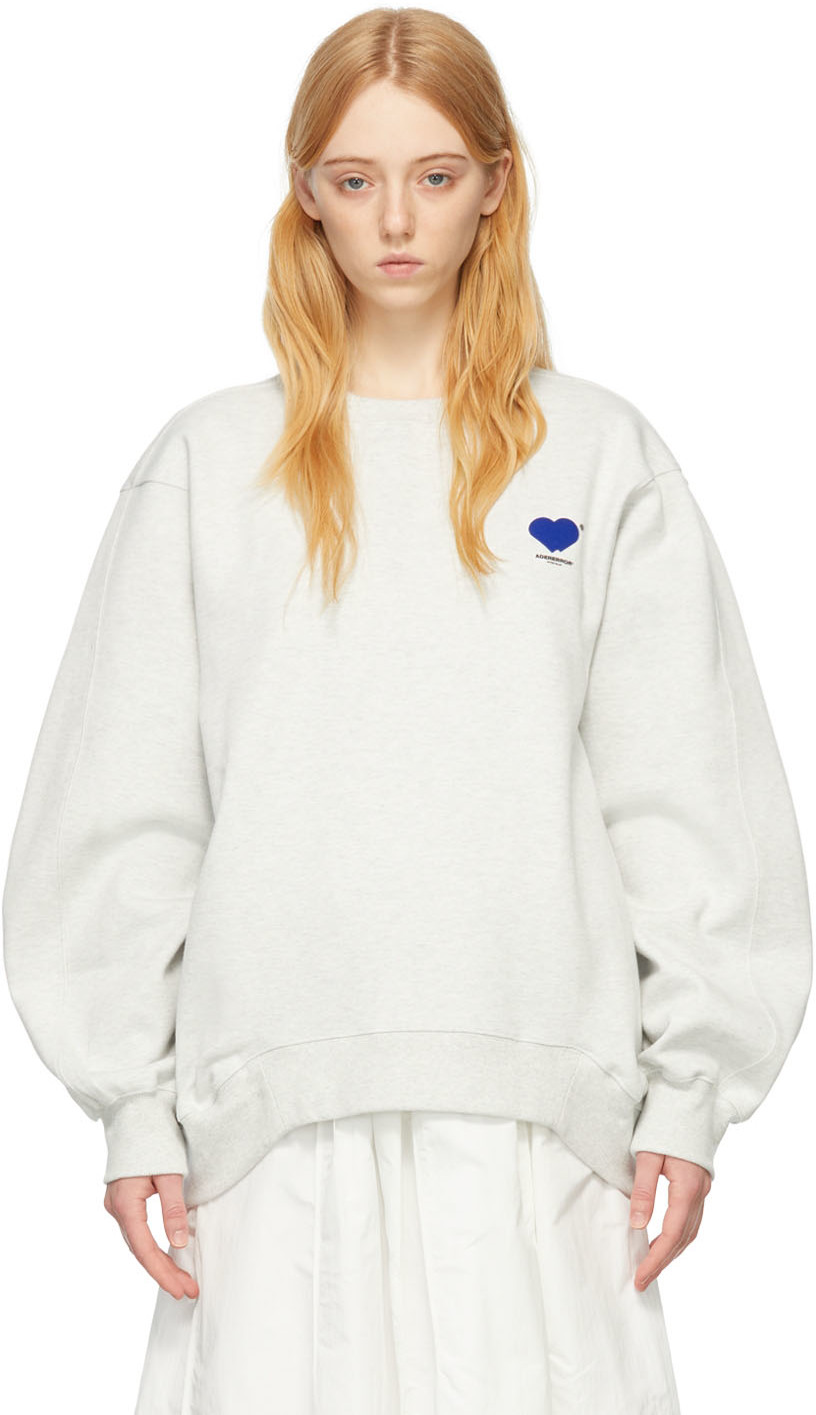 ADER error: Grey Cotton Sweatshirt | SSENSE Canada
