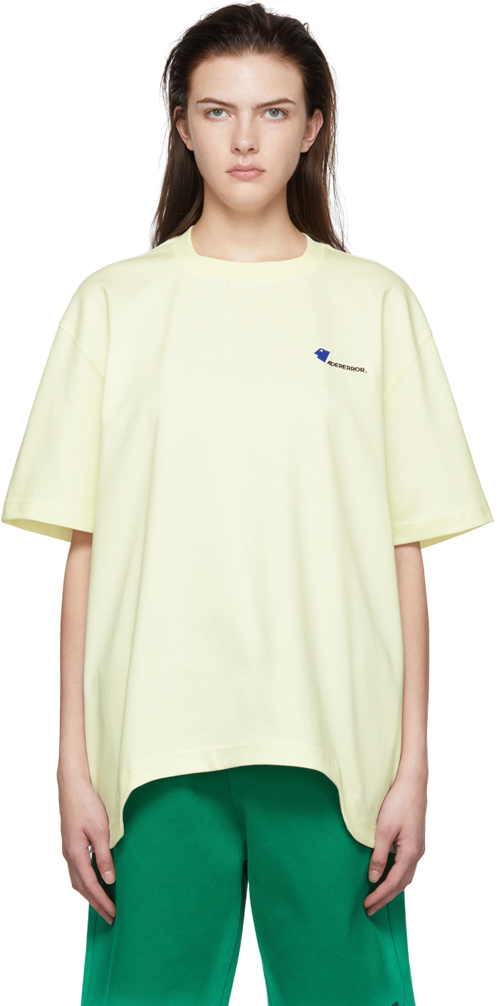 Yellow Cotton T-Shirt by ADER error on Sale