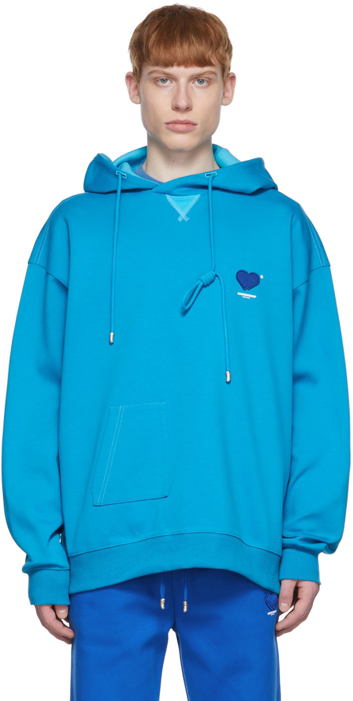 Blue Twin Heart Hoodie