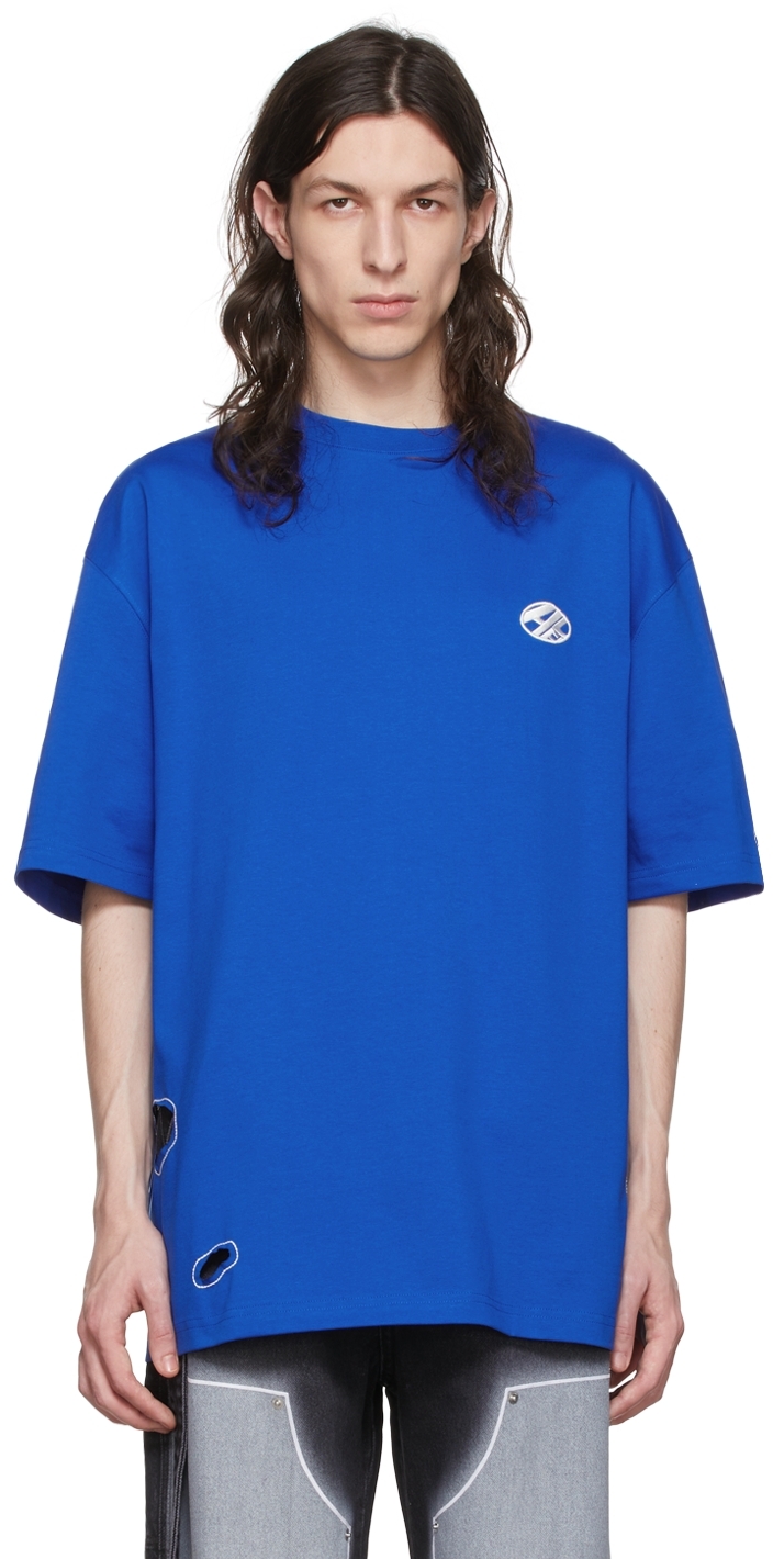 ADER error: Blue Cotton T-Shirt | SSENSE UK