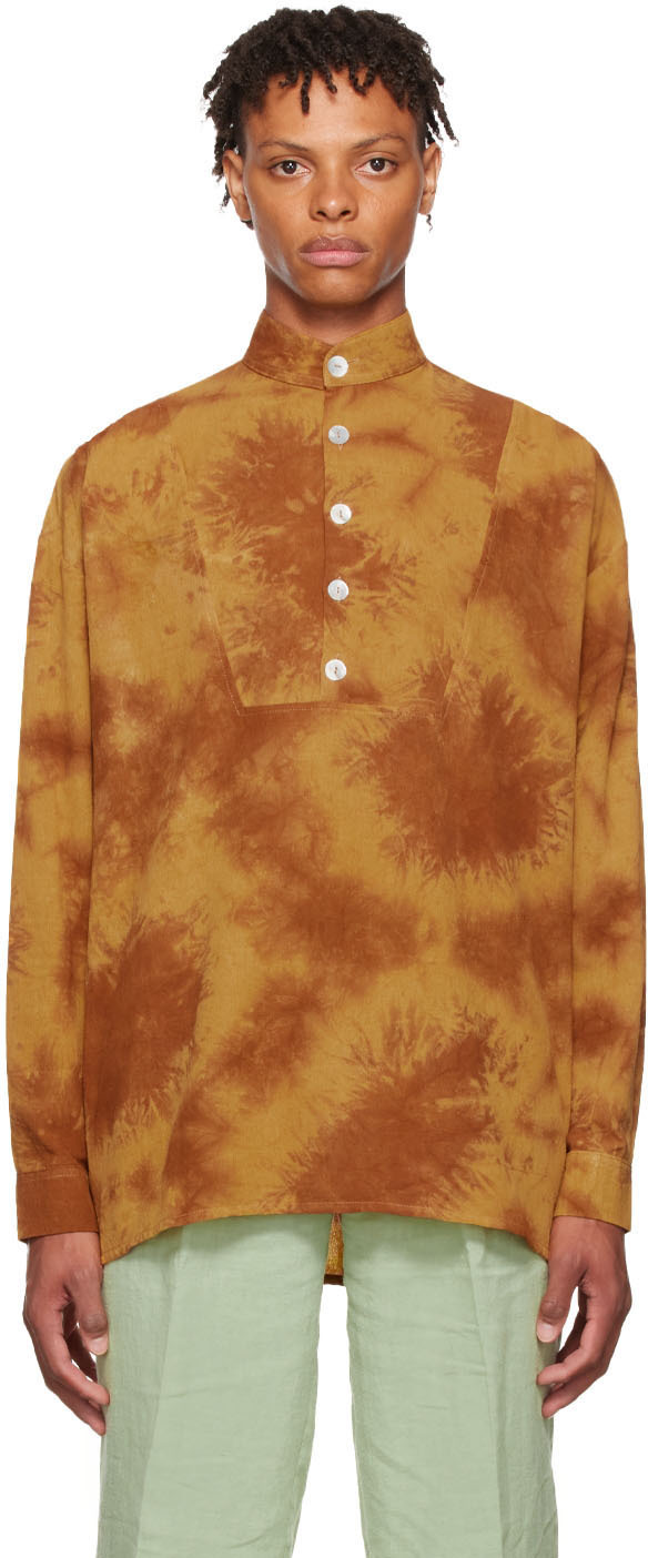 Lukhanyo Mdingi - Oversized Paneled Printed Cotton Shirt - Yellow - x Large - Net A Porter