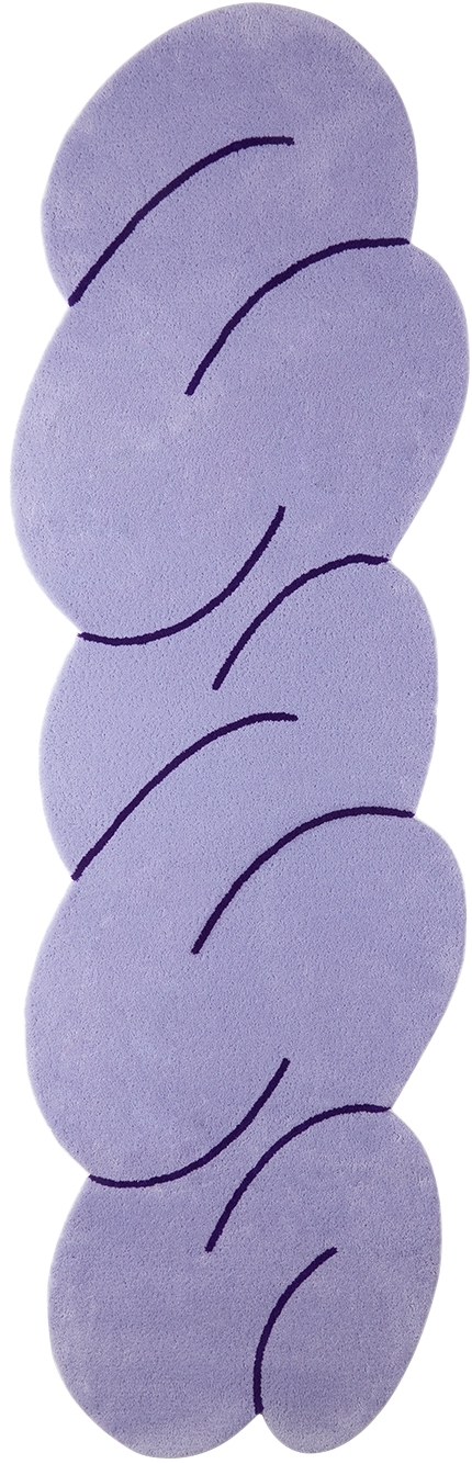 Okej Ssense Exclusive Purple Squiggle Runner Rug In Lilac