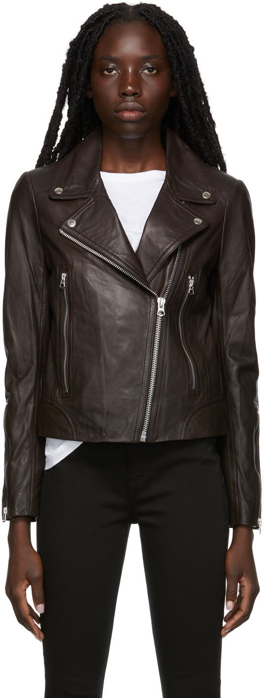 leather cardigan jacket