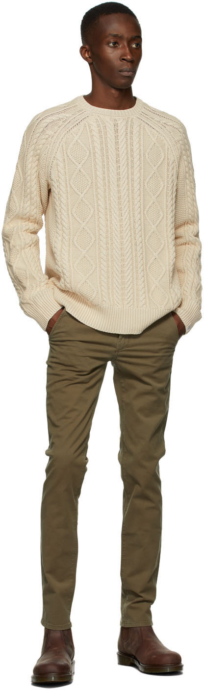 Beige Knit Dexter Aran Sweater 
