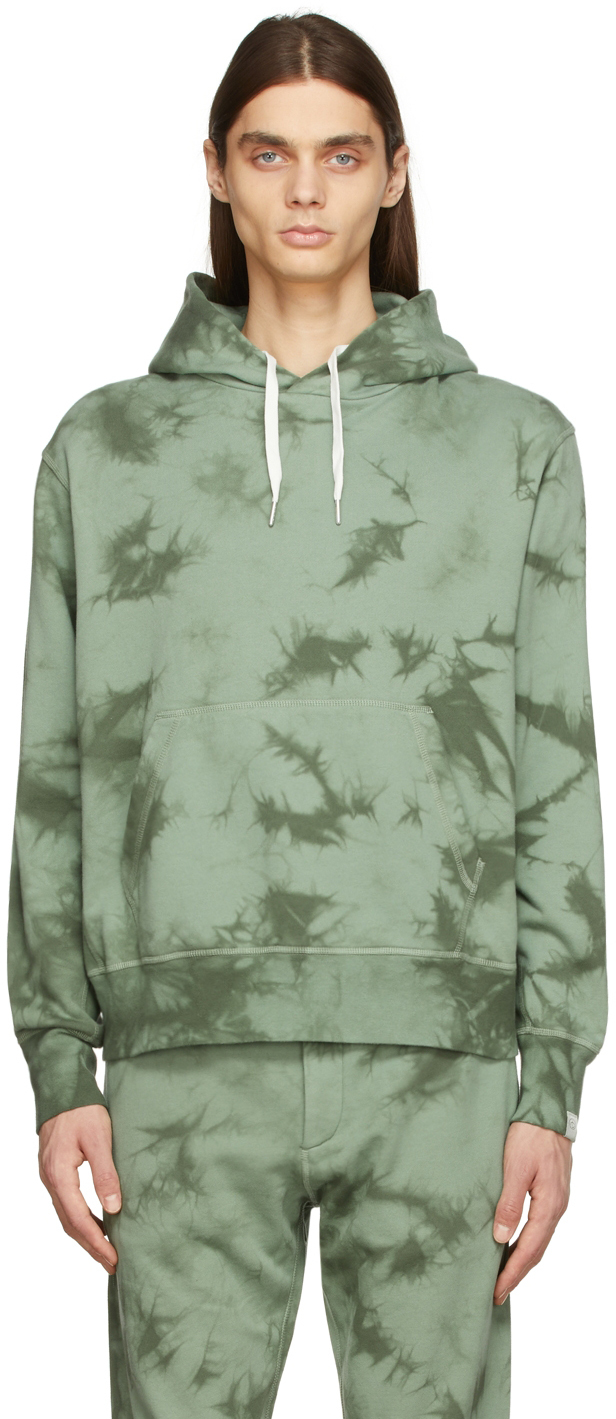 Green Tie-Dye Terry Hoodie