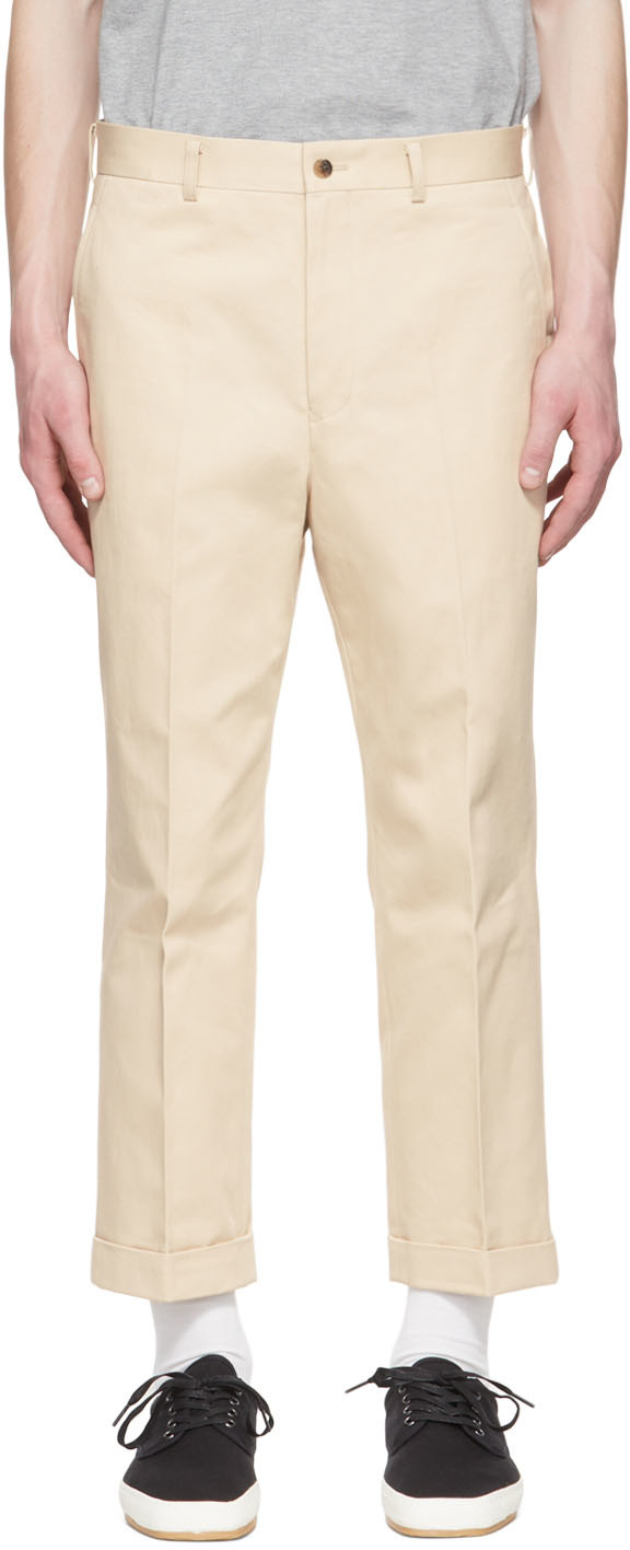 Beige Cotton Trousers