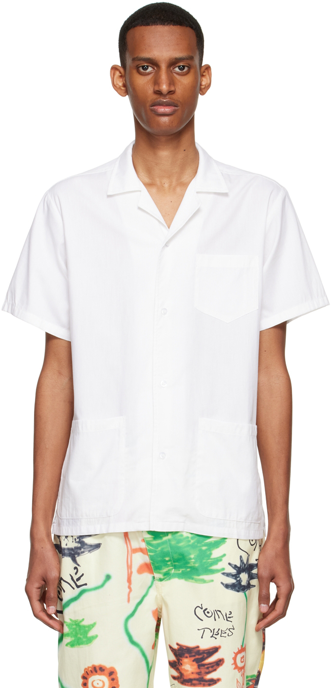 Bather White Cotton Shirt