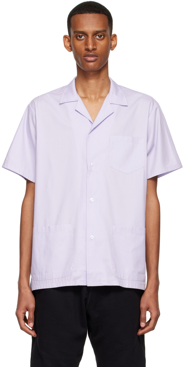 Bather Purple Cotton Shirt