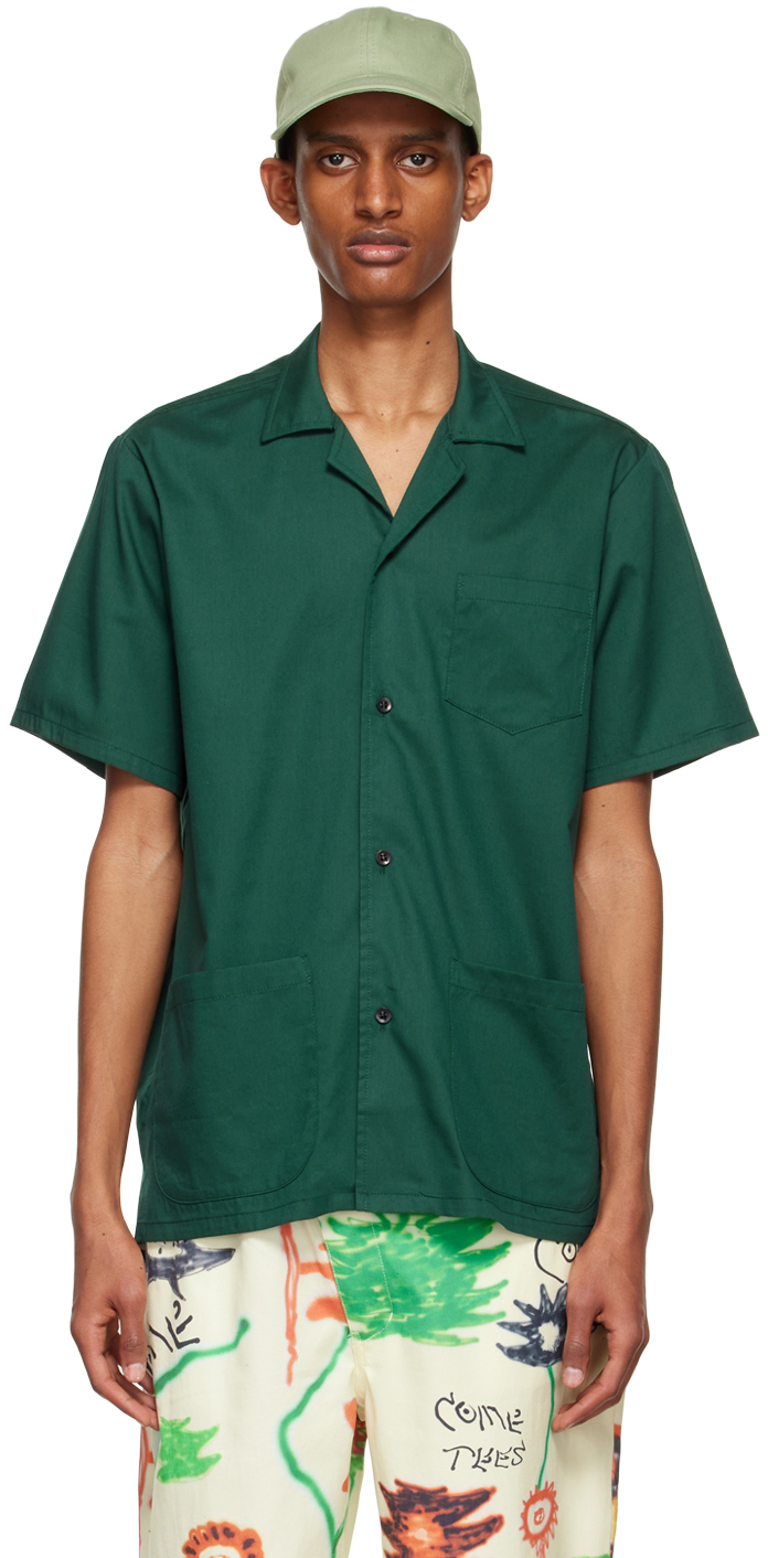Bather Green Cotton Shirt