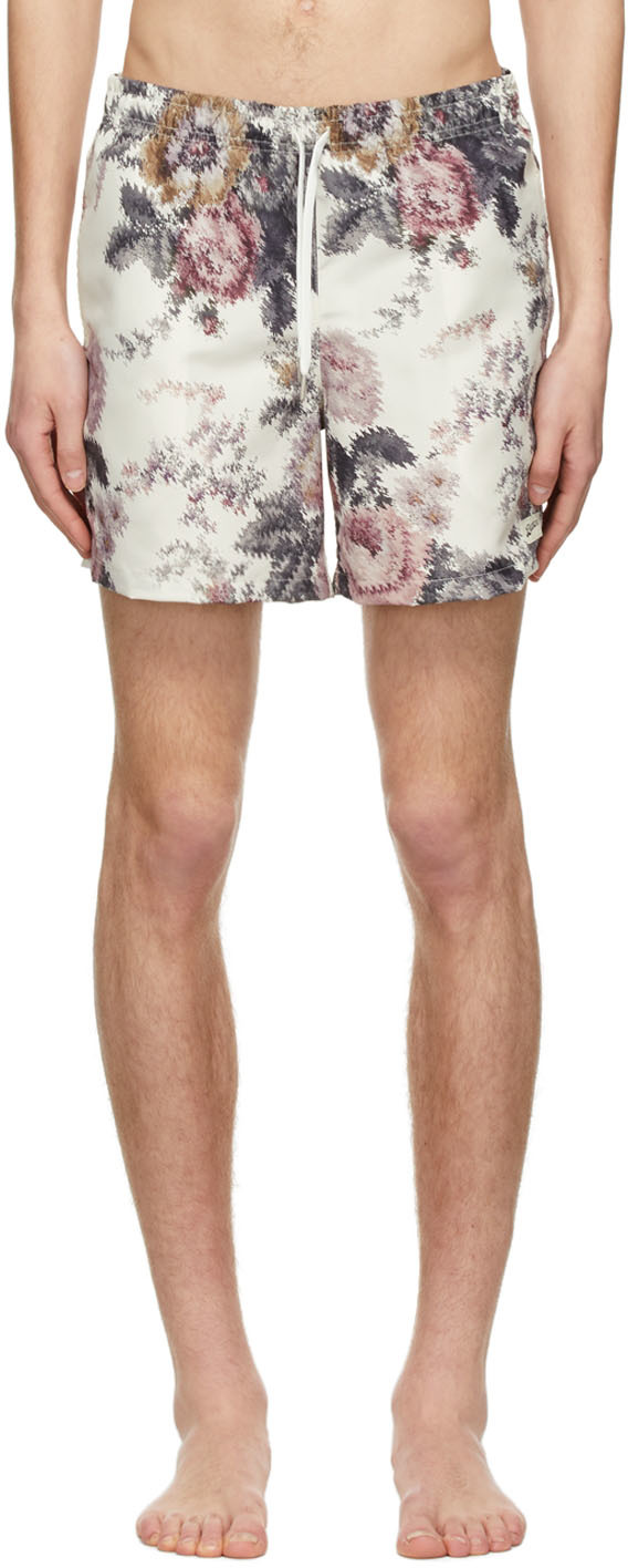 Bather SSENSE Exclusive Off-White Recycled Polyester Swim Shorts