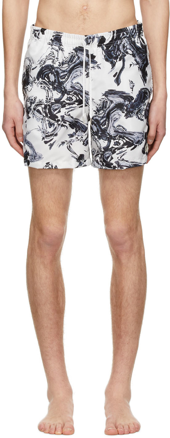 Bather SSENSE Exclusive White Recycled Polyester Swim Shorts