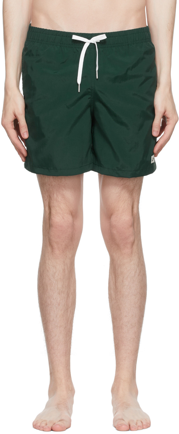 Bather: Green Polyester Swim Shorts | SSENSE