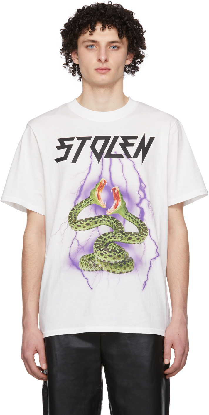 Stolen Girlfriends Club: SSENSE Canada Exclusive White Snakes T-Shirt ...