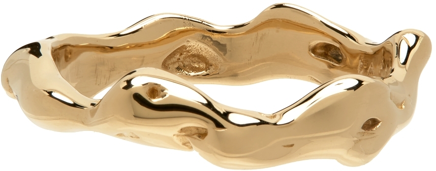 FARIS SSENSE Exclusive Gold Lava Band Ring