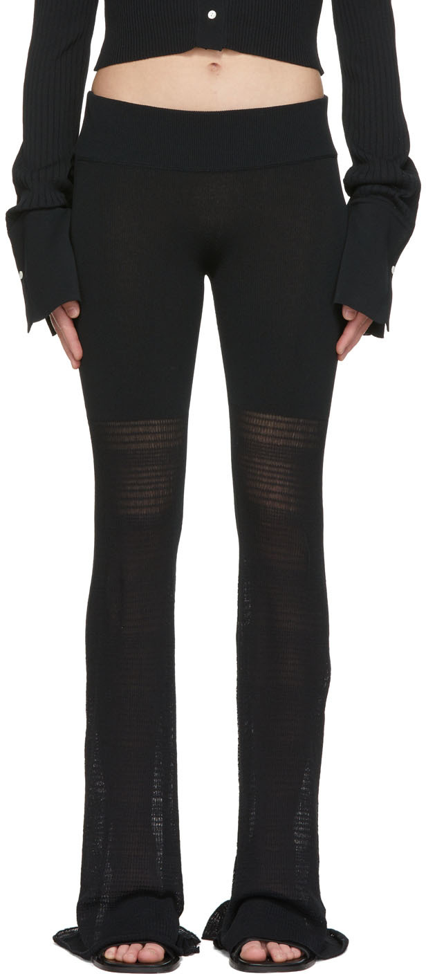 Black Polyester Lounge Pants by determ; on Sale 