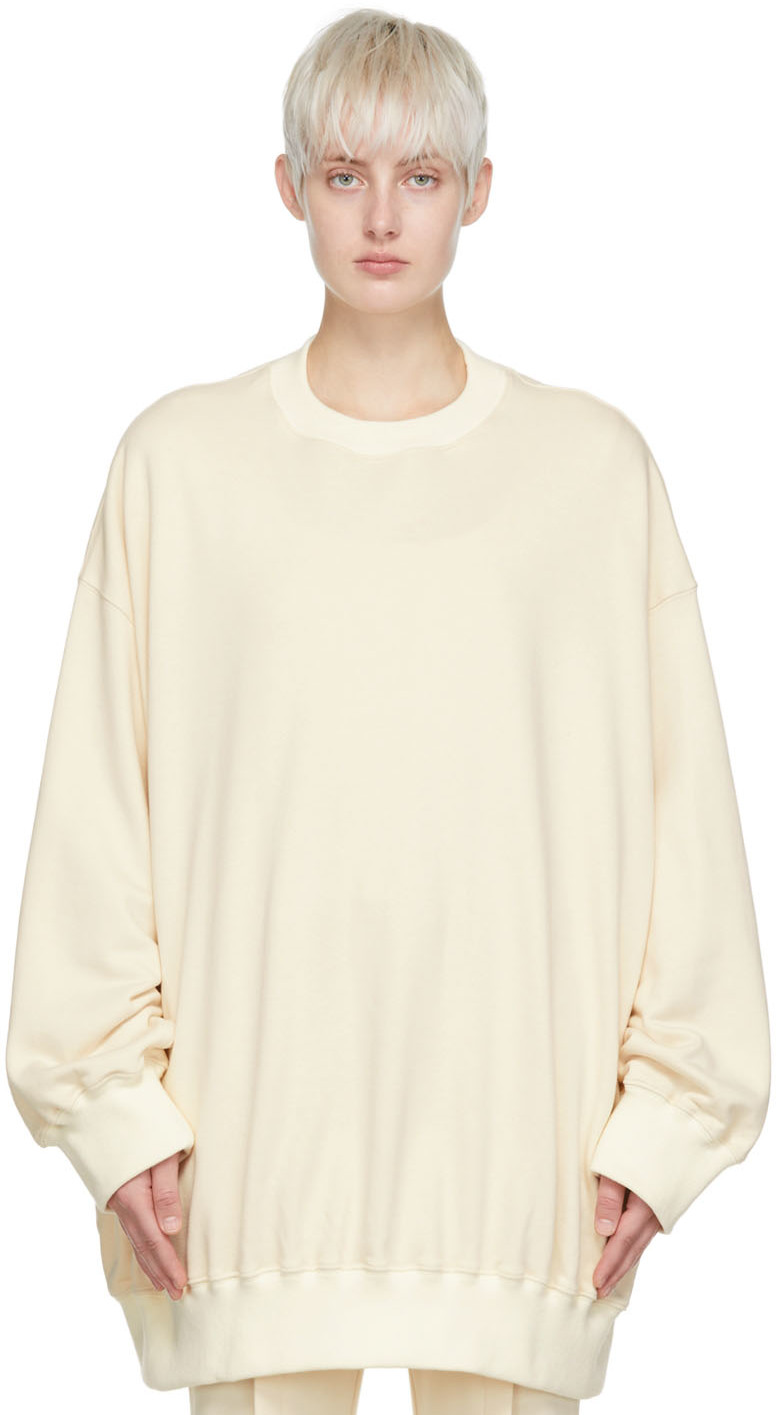 determ; Beige Cotton Sweatshirt