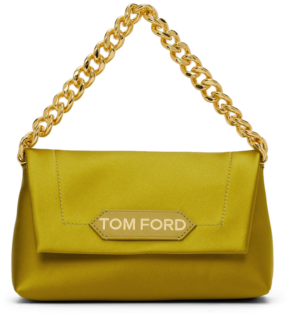 TOM FORD: Green Mini Label Chain Bag | SSENSE