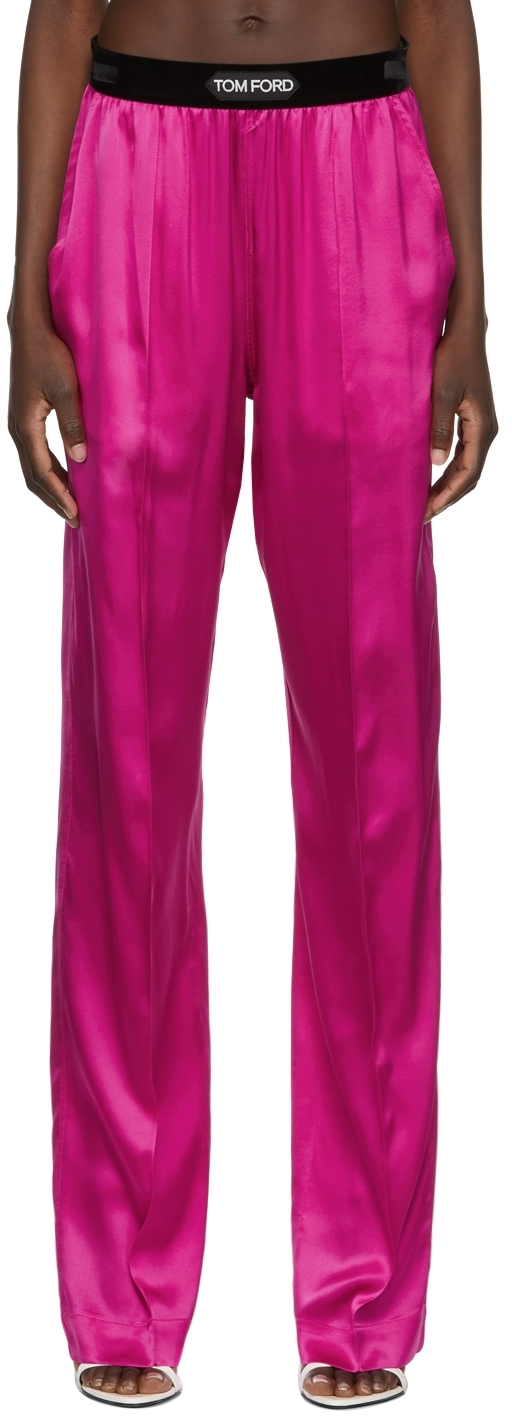 TOM FORD: Pink Silk PJ Lounge Pants | SSENSE