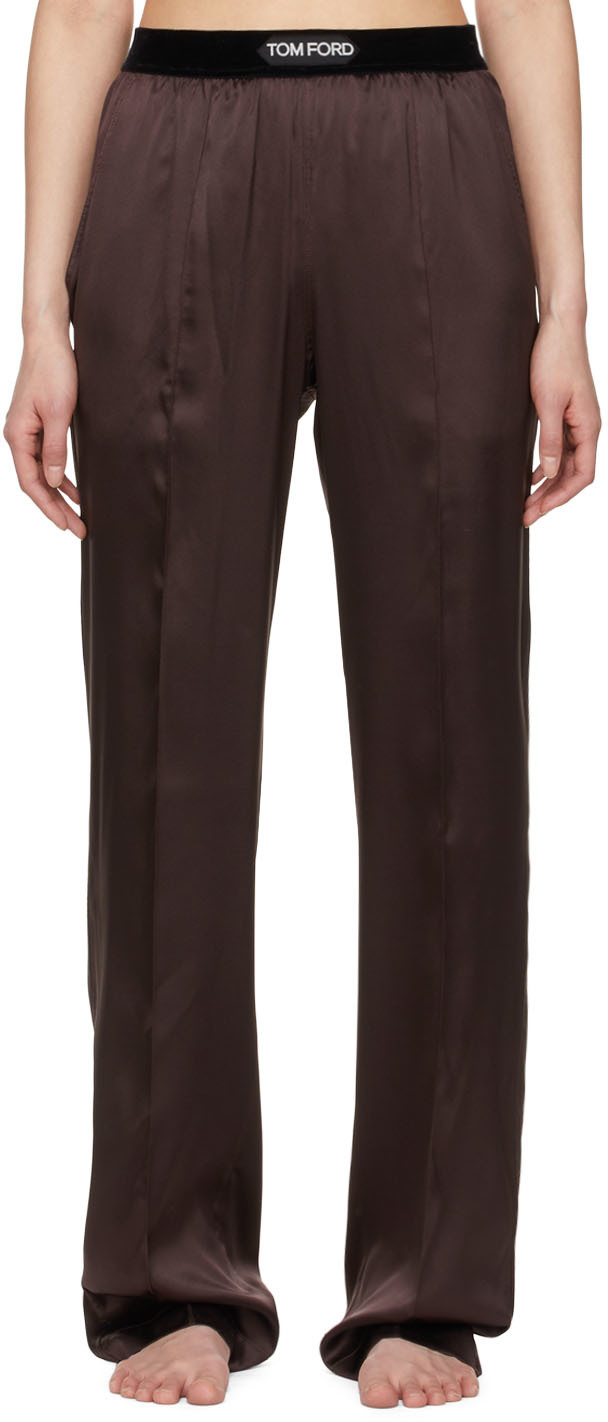 TOM FORD: Brown Silk Lounge Pants | SSENSE