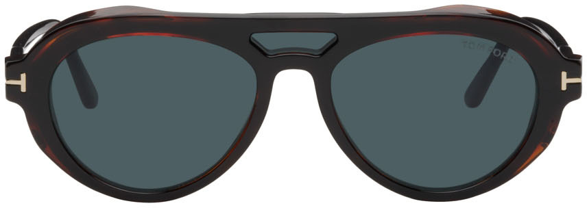 Tortoiseshell & Black Clip-On Sunglasses Ssense Uomo Accessori Occhiali da sole 