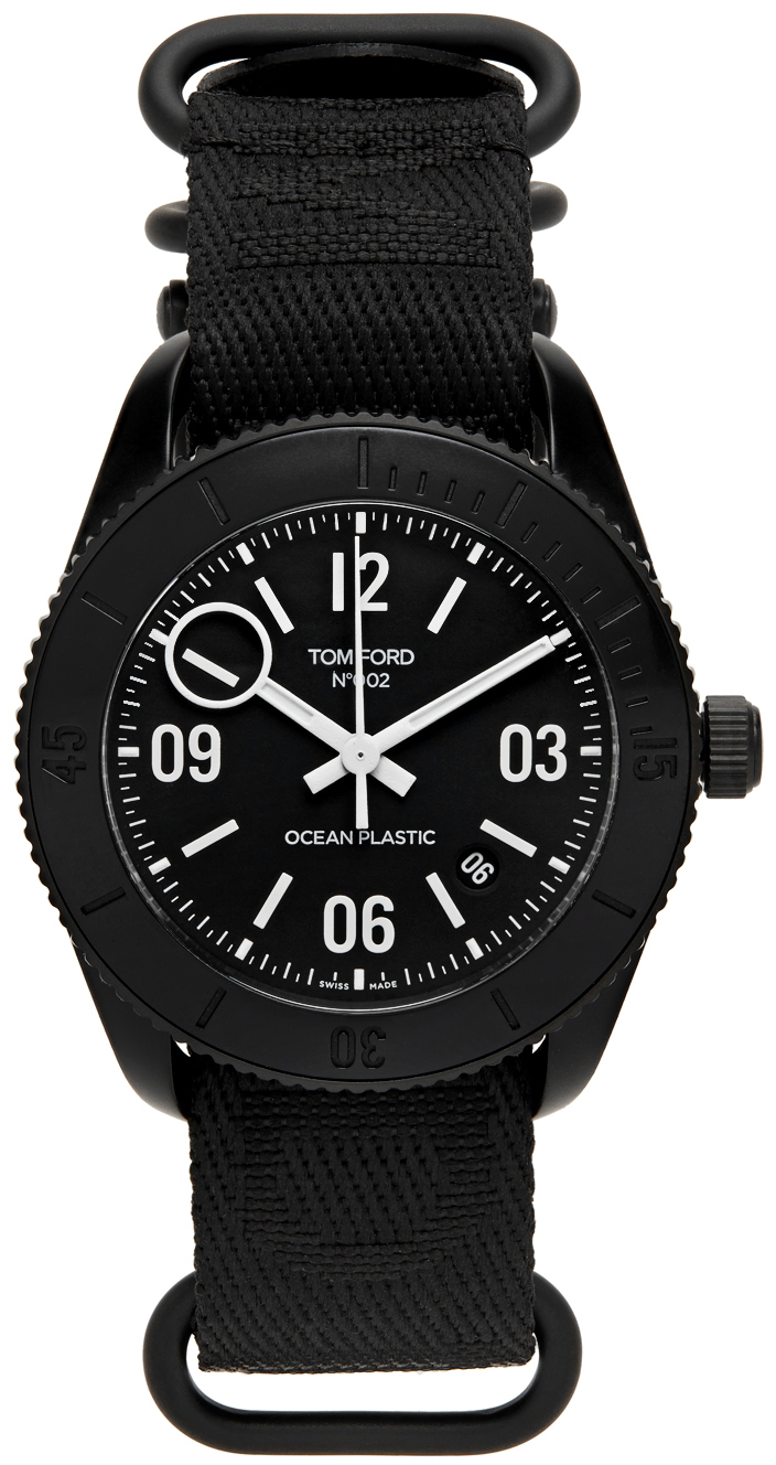 TOM FORD Black No.002 Ocean Plastic Sport Watch