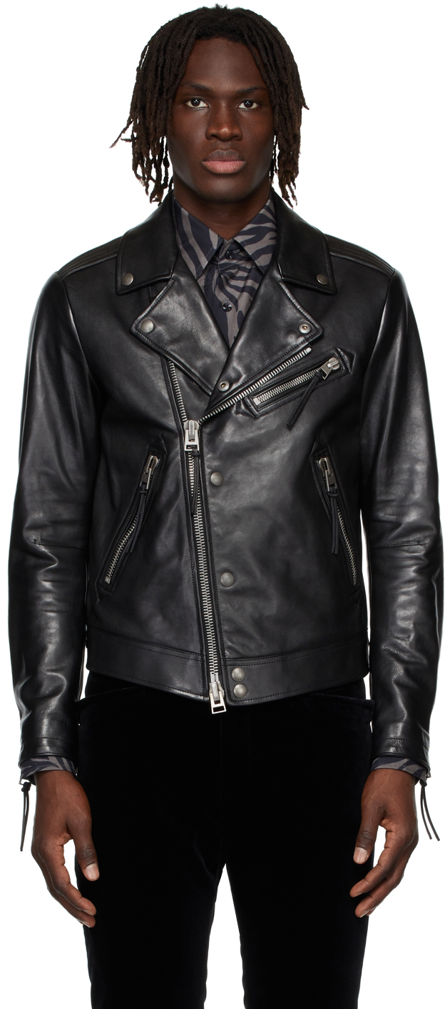 Mens Clothing Jackets Leather jackets Tom Ford Zipped Leather Jacket in Black for Men 