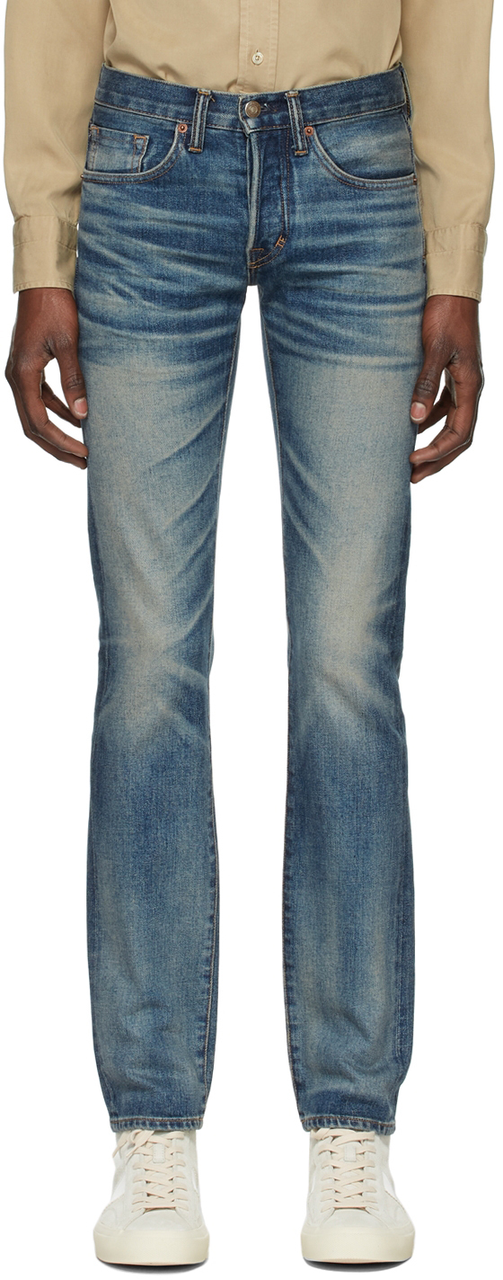 TOM FORD: Blue Selvedge Jeans | SSENSE